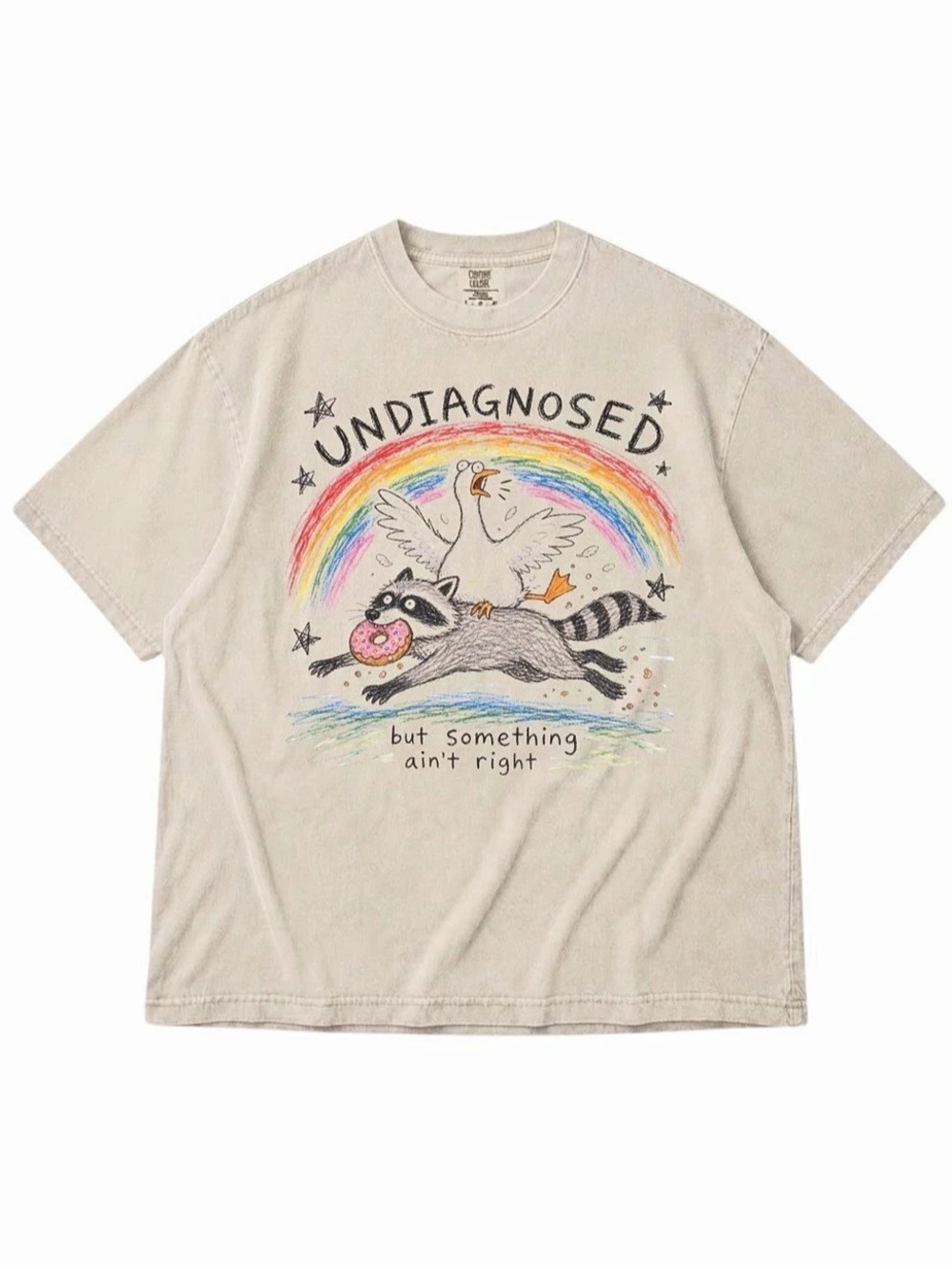 Comfort Colors 1717 Undiagnosed But Something Ain't Right T-Shirt Graphic Short